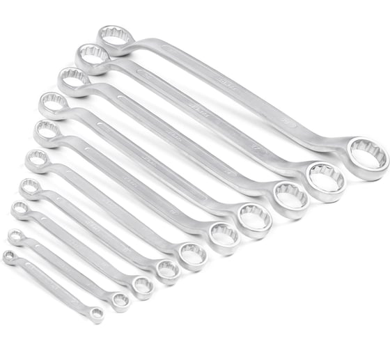 Изображение товара Набор накидных двусторонних ключей Hortz 10 шт., 6-30 мм, хромированныйHOR 103546