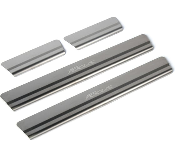 Изображение товара Накладки на пороги Rival для Ford Focus III 2015-н.в, нерж. сталь, 4 шт. NP.1801.3