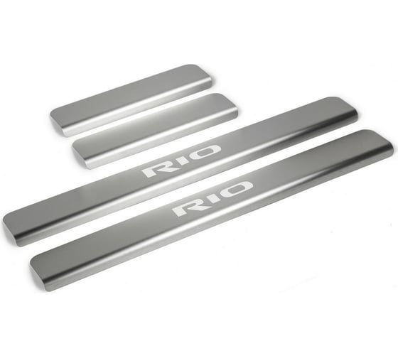 Изображение товара Накладки на пороги Rival для Kia Rio 2011-2017, нерж. сталь, 4 шт. NP.2801.3