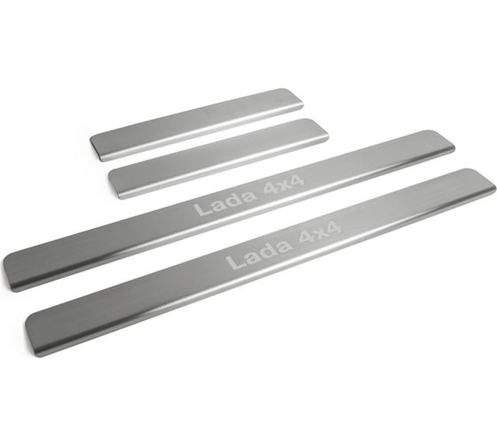 Изображение товара Накладки на пороги Rival для Lada 4x4 5-дв., 1995-н.в., нержавеющая сталь, 4 шт. NP.6006.3