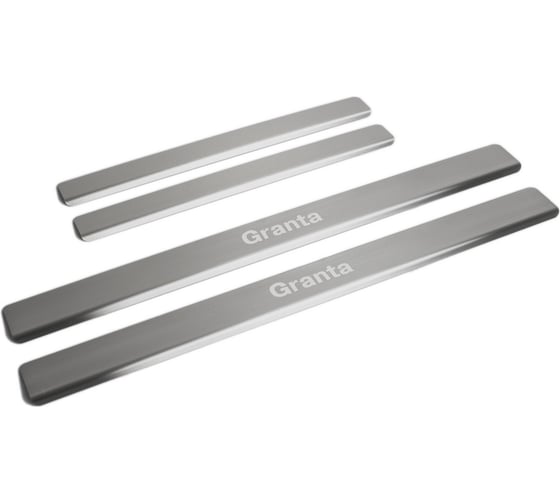 Изображение товара Накладки на пороги Rival для Lada Granta 2011-н.в, нержавеющая сталь, 4 шт. NP.6002.3