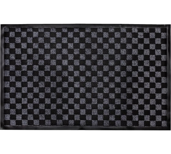 Изображение товара Придверный влаговпитывающий коврик ComeForte жаккард ромб 60x90 Серый HP-3614