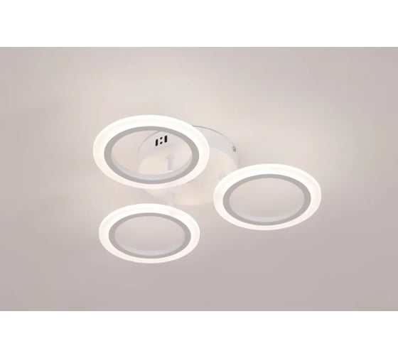 Изображение товара Потолочная светодиодная люстра Schaffner, LED, цвет белый. Люстра с пультом управления, освещение до 12 кв.м, мощность 42 Вт. Ruta 3140-3