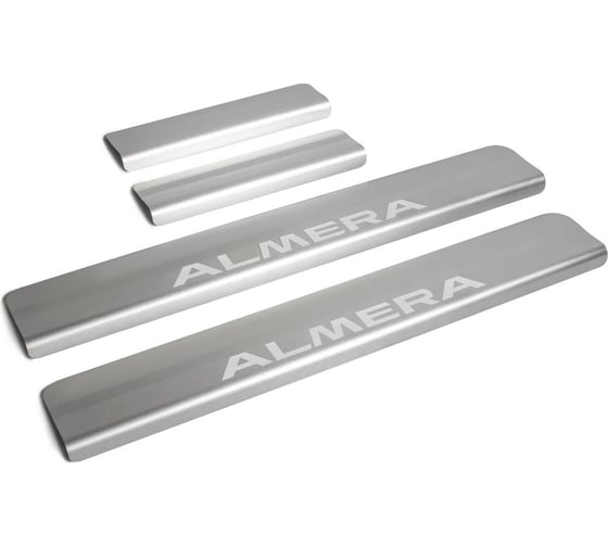 Изображение товара Накладки на пороги Rival для Nissan Almera 2013-н.в, нерж. сталь, 4 шт., NP.4104.3