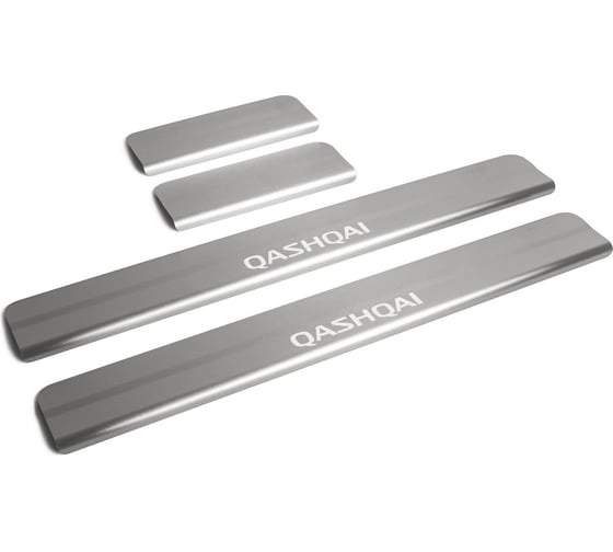 Изображение товара Накладки на пороги Rival для Nissan Qashqai 2014-н.в, нержавеющая сталь, 4 шт. NP.4106.3