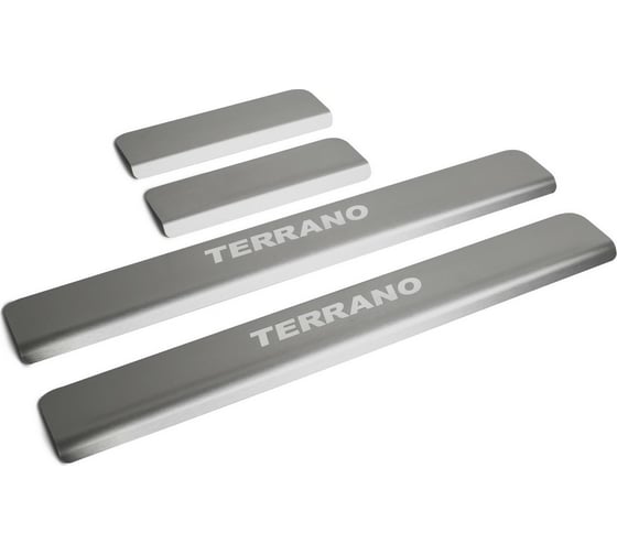 Изображение товара Накладки на пороги Rival для Nissan Terrano 2014-н.в, нерж. сталь, 4 шт. NP.4115.3