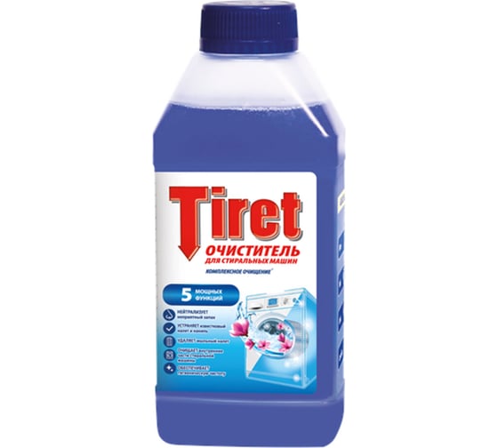 Изображение товара Очиститель для стиральных машин от накипи, грязи и запаха TIRET Цветочный, 250 мл 608889
