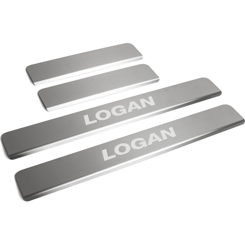 Изображение товара Накладки на пороги Rival для Renault Logan 2014-н.в., нержавеющая сталь