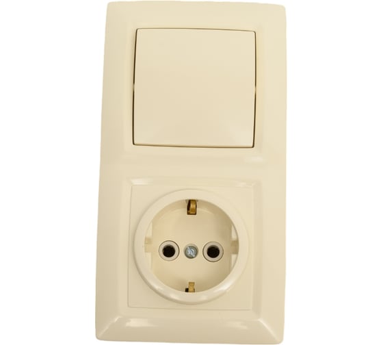 Изображение товара Электроустановочный блок ООО МПО Электротехника 1кл слоновая кость 3202