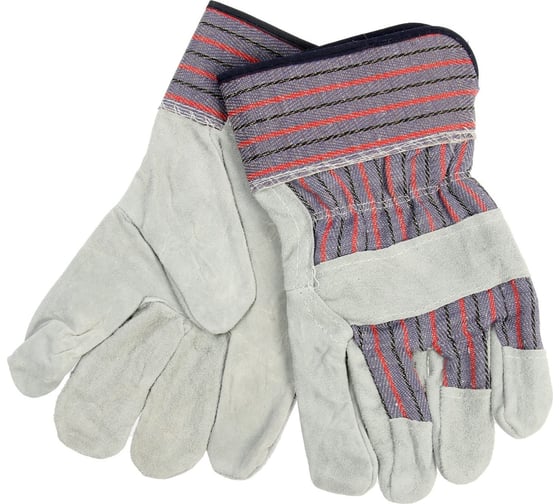 Изображение товара Спилковые комбинированные пятипалые краги сварщика ТУНДРА телячья кожа, 270 мм, 200 г 9402733