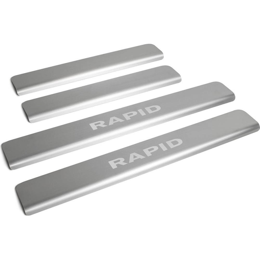 Накладки на пороги для Skoda Rapid 2014-н.в Rival