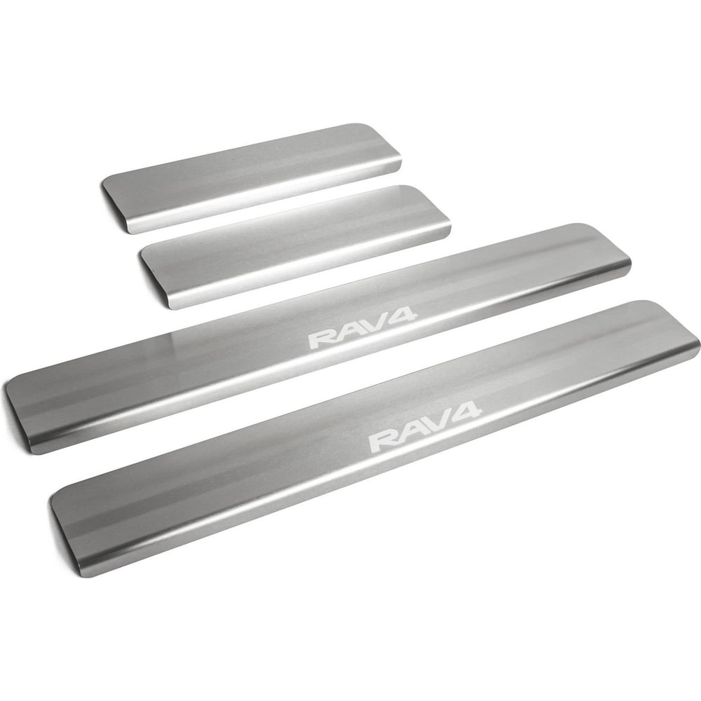 Изображение товара Накладки на пороги Rival для Toyota RAV4 2013-н.в нержавеющая сталь 4 шт
