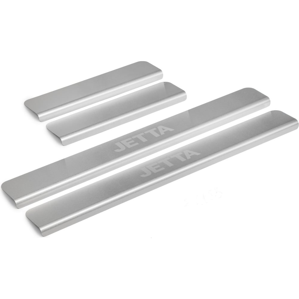 Изображение товара Накладки на пороги Rival для Volkswagen Jetta 2011-2015 2015-н.в нерж сталь 4 шт.