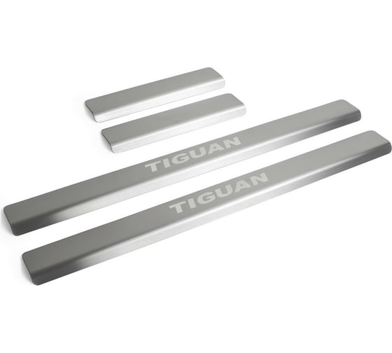 Изображение товара Накладки на пороги Rival для Volkswagen Tiguan 2016-н.в, нерж. сталь, 4 шт NP.5807.3