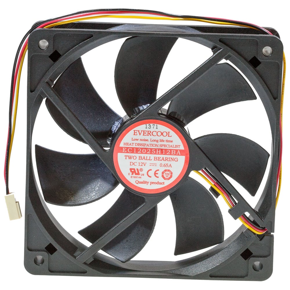 Изображение товара Осевой вентилятор охлаждения EVERCOOL 120x120x25 12b EC12025H12B
