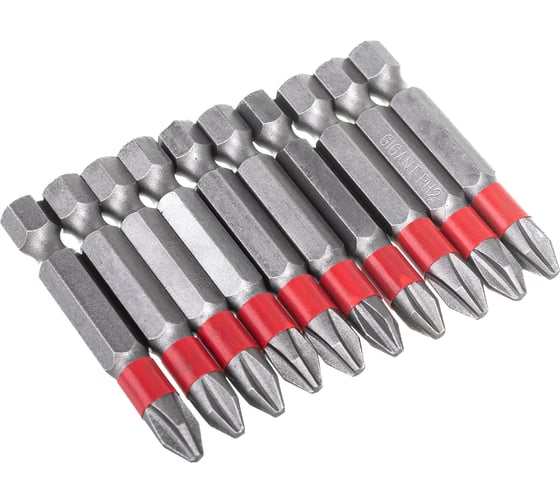 Изображение товара Бита (10 шт; PH2; 50 мм) для шуруповерта Gigant GBS 11030