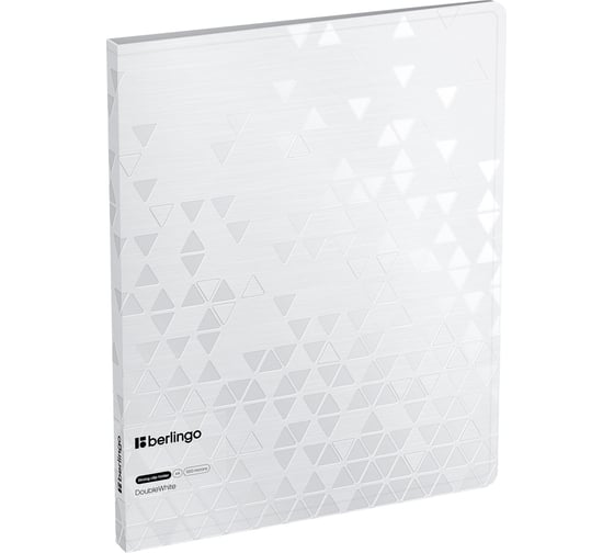 Изображение товара Папка c зажимом Berlingo doublewhite, 17мм, 1000мкм, белая, d-кольца, с внутр. карманом FSc_A4397