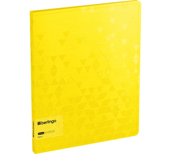 Изображение товара Папка с пружинным скоросшивателем Berlingo neon, 17мм, 1000мкм, желтый неон, с внутр. карманом FS4_17390