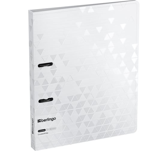 Изображение товара Папка на 2 кольцах Berlingo doublewhite, 24мм, 1000мкм, белая, d-кольца, с внутр. карманом RB4_2D397