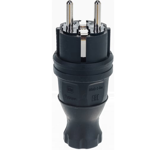 Изображение товара Электрическая прямая вилка IEK ОМЕГА с заземлением IP44 ВБп3-1-0м ИЭК PKR01-016-2-K02