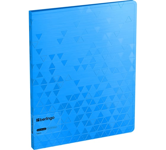 Изображение товара Папка c зажимом Berlingo neon, 17мм, 1000мкм, голубой неон, d-кольца, с внутр. карманом FSc_A4393