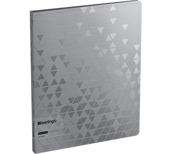 Изображение товара Папка c зажимом Berlingo metallic, 17мм, 1000мкм, серебряный металлик, d-кольца, с внутр. карманом FSc_A4396