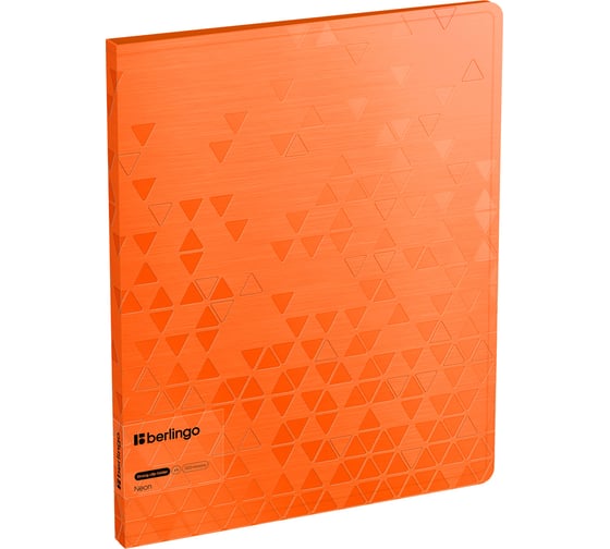 Изображение товара Папка c зажимом Berlingo neon, 17мм, 1000мкм, оранжевый неон, d-кольца, с внутр. карманом FSc_A4394