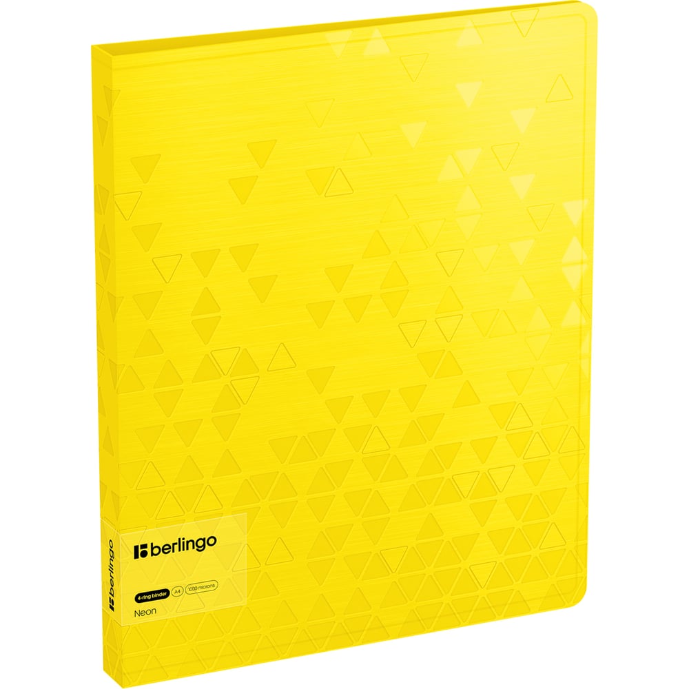 Изображение товара Папка на 4 кольцах Berlingo neon желтая неон A4 150 листов 20мм