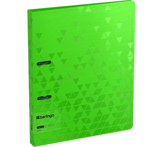 Изображение товара Папка на 2 кольцах Berlingo neon, 24мм, 1000мкм, зеленый неон, d-кольца, с внутр. карманом RB4_2D392