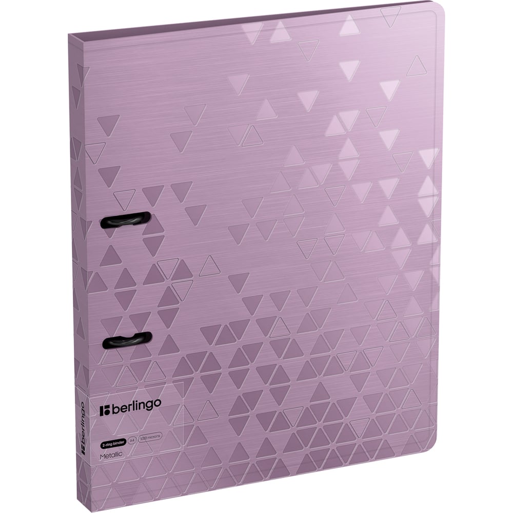 Изображение товара Папка на 2 кольцах Berlingo metallic, 24мм, 1000мкм, сиреневый металлик, d-кольца, с внутр. карманом RB4_2D395