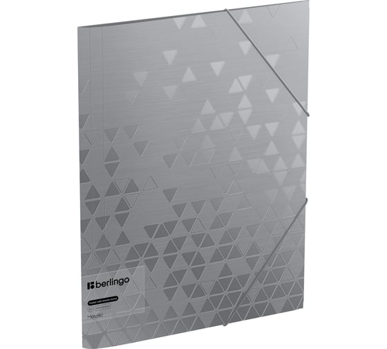 Изображение товара Папка на резинке Berlingo metallic а4, 600мкм, серебряный металлик FB4_A4396