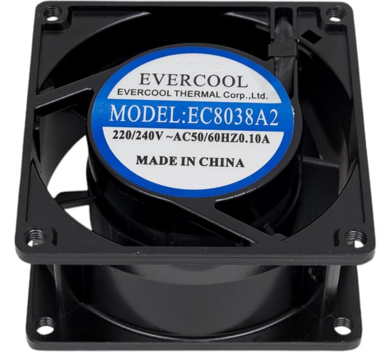 Изображение товара Осевой вентилятор охлаждения EVERCOOL 80x80x38 220b EC8038A2HST 2015277428