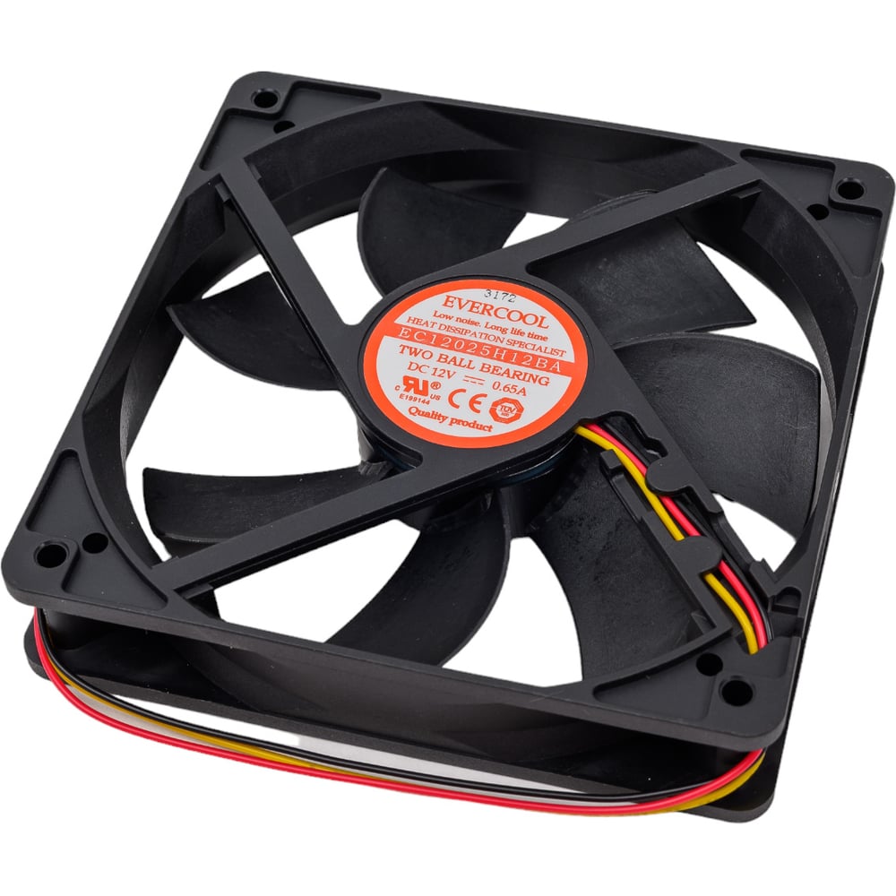 Изображение товара Осевой вентилятор охлаждения EVERCOOL 120x120x25 12b EC12025H12BA 2015339818