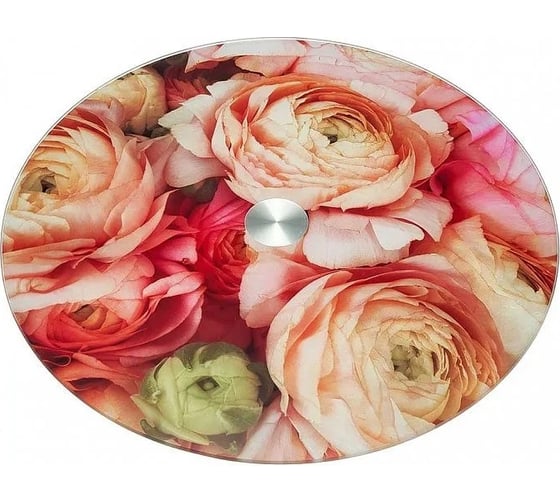 Изображение товара Вращающееся блюдо для сервировки ALPENKOK AK-9518 Розовый букет 32 см 12 Р1-00009101