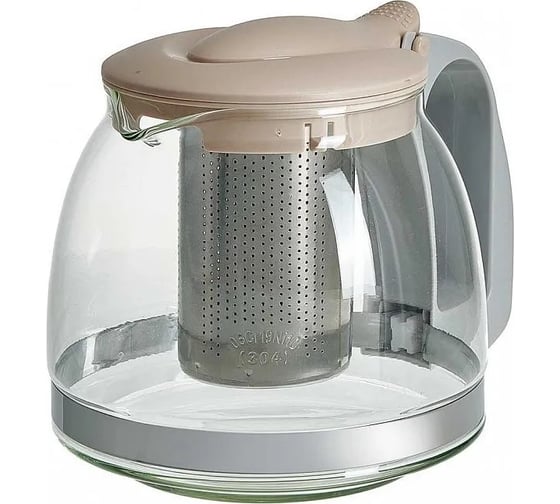 Изображение товара Заварочный чайник ALPENKOK AK-5525/5 с фильтром бежевый 1250 мл 12 Р1-00010509