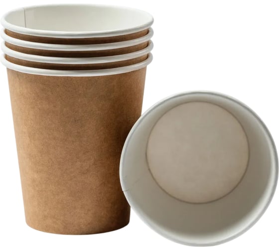 Изображение товара Бумажный стакан EUROHOUSE Эконом, 10 шт., 250 мл, цвет крафт 15483