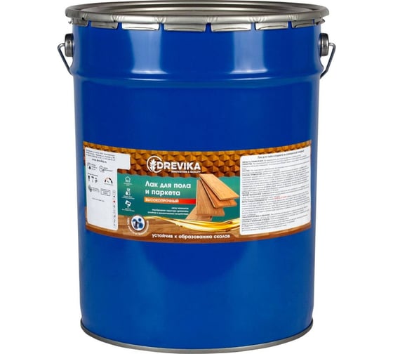 Изображение товара Паркетный лак Drevika глянцевый, 18 кг 256431