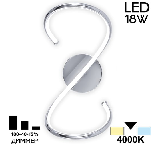 Изображение товара Настенный светильник Citilux Джемини Хром CL229321