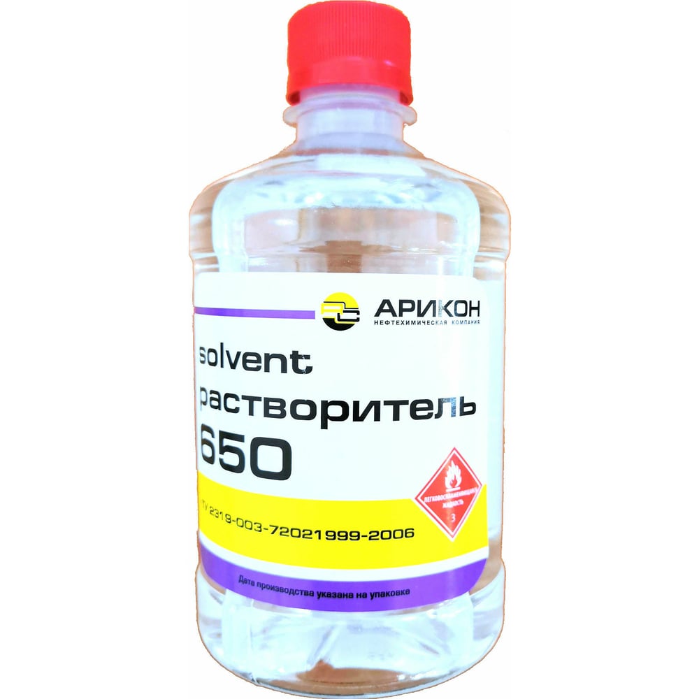 фото Растворитель арикон 650 бутылка пэт 0.5л ras65005