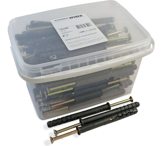 Изображение товара Дюбель-гвоздь Качественный КРЕПЕЖ потайной бортик, 100 штук 2000629 КЧ