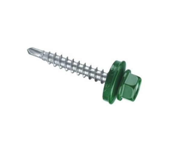 Изображение товара Кровельный саморез крепежная техника зелёный мох 150 штук 420268 БК