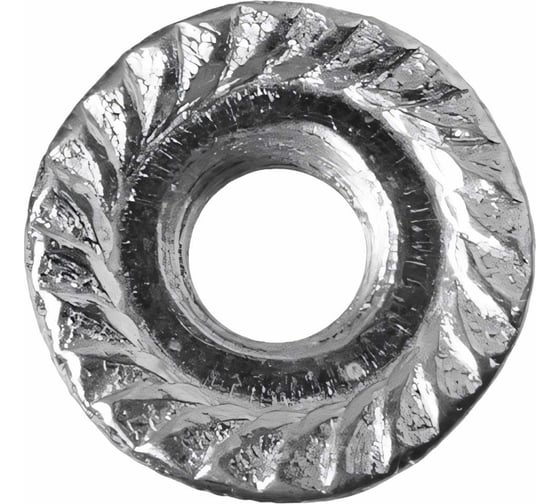 Изображение товара Гайка ЗУБР DIN 6923 с фланцем, M8, 5 кг, (примерно 742 шт.) кл. пр. 6, оцинкованная 303630-08
