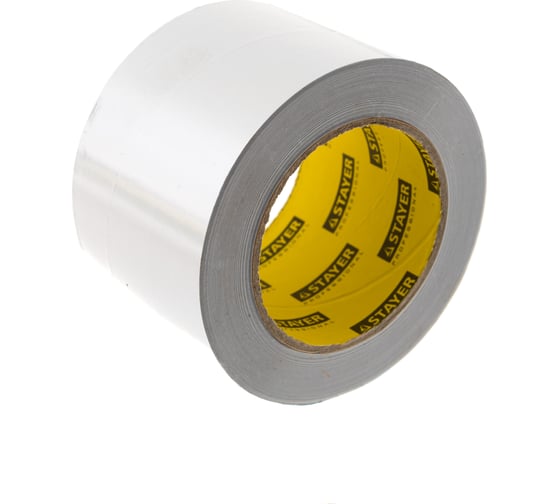 Изображение товара Алюминиевая лента STAYER Professional, до 120С, 50мкм, 75мм х 50м 12268-75-50