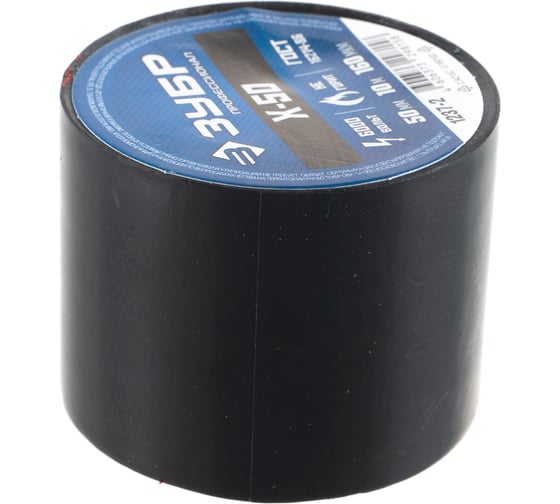 Изображение товара Изолента ЗУБР Х-50 ПВХ 50мм х 10м, 160 мкм, черная 1237-2