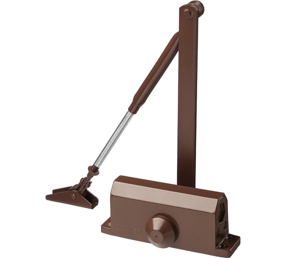 Изображение товара Дверной доводчик для дверей массой до 100 кг STAYER цвет коричневый 37917-100