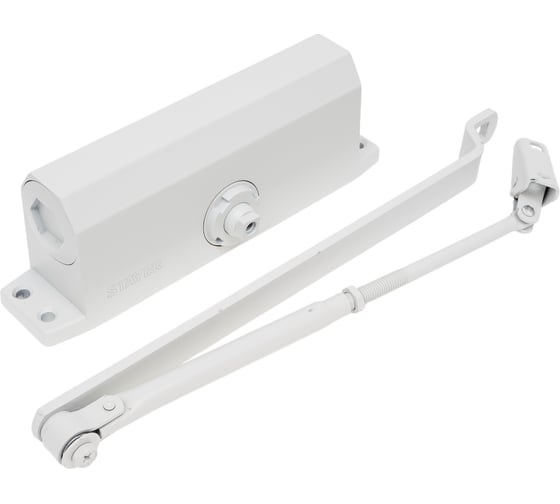 Изображение товара Дверной доводчик для дверей массой до 80 кг STAYER цвет белый 37916-80