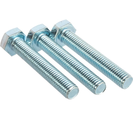 Изображение товара Болт ЗУБР ГОСТ 7798-70, M10 x 60 мм, 3 шт, кл. пр. 5.8, оцинкованный, 303086-10-060