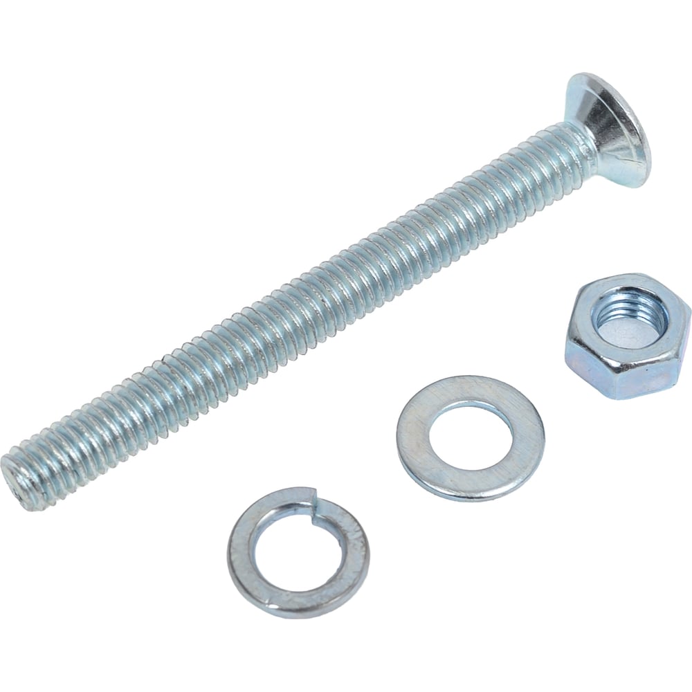 Изображение товара Винт ЗУБР DIN965 с гайкой DIN934 комплект 10 шт М5 50 мм цинк