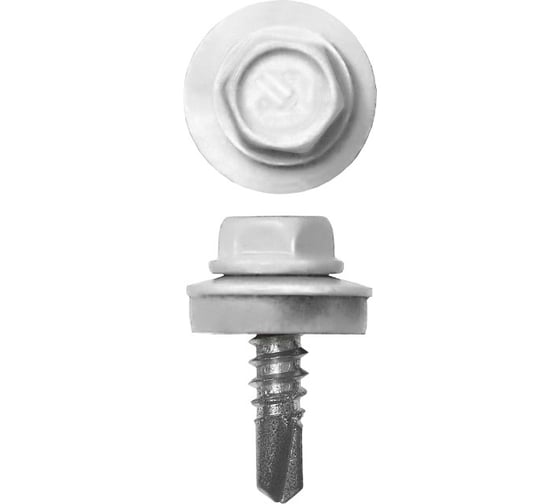 Изображение товара Кровельные саморезы ЗУБР СКМ RAL 9003 белый, 25 x 5.5 мм, 420 штук 4-300315-55-025-9003