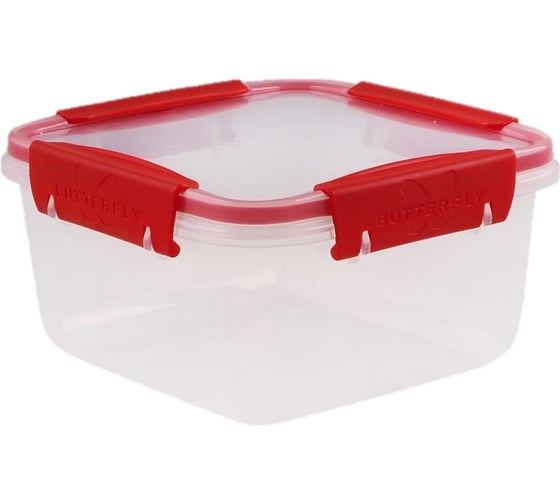 Изображение товара Герметичный контейнер Полимербыт BUTTERFLY BRIGHT 1.2 л, красный 437845900